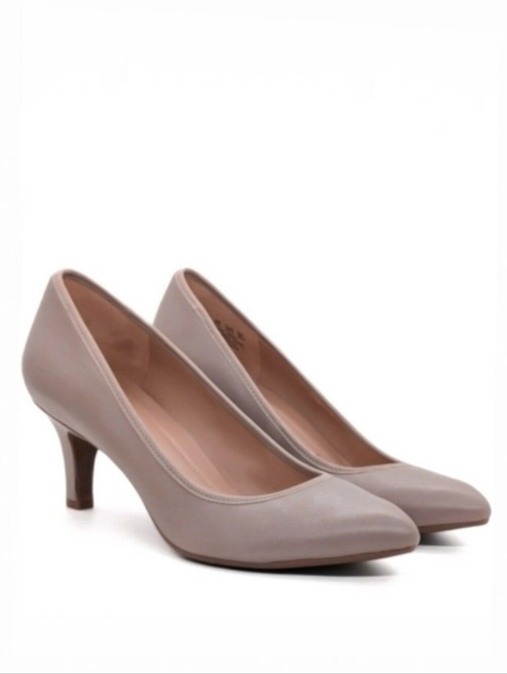 New Women's Leather Naturalizer Taupe Brulee Oden Low Heel Pump